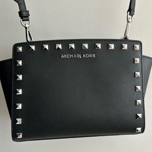Michael Kors Selma Silver Stud Leather Crossbody bag